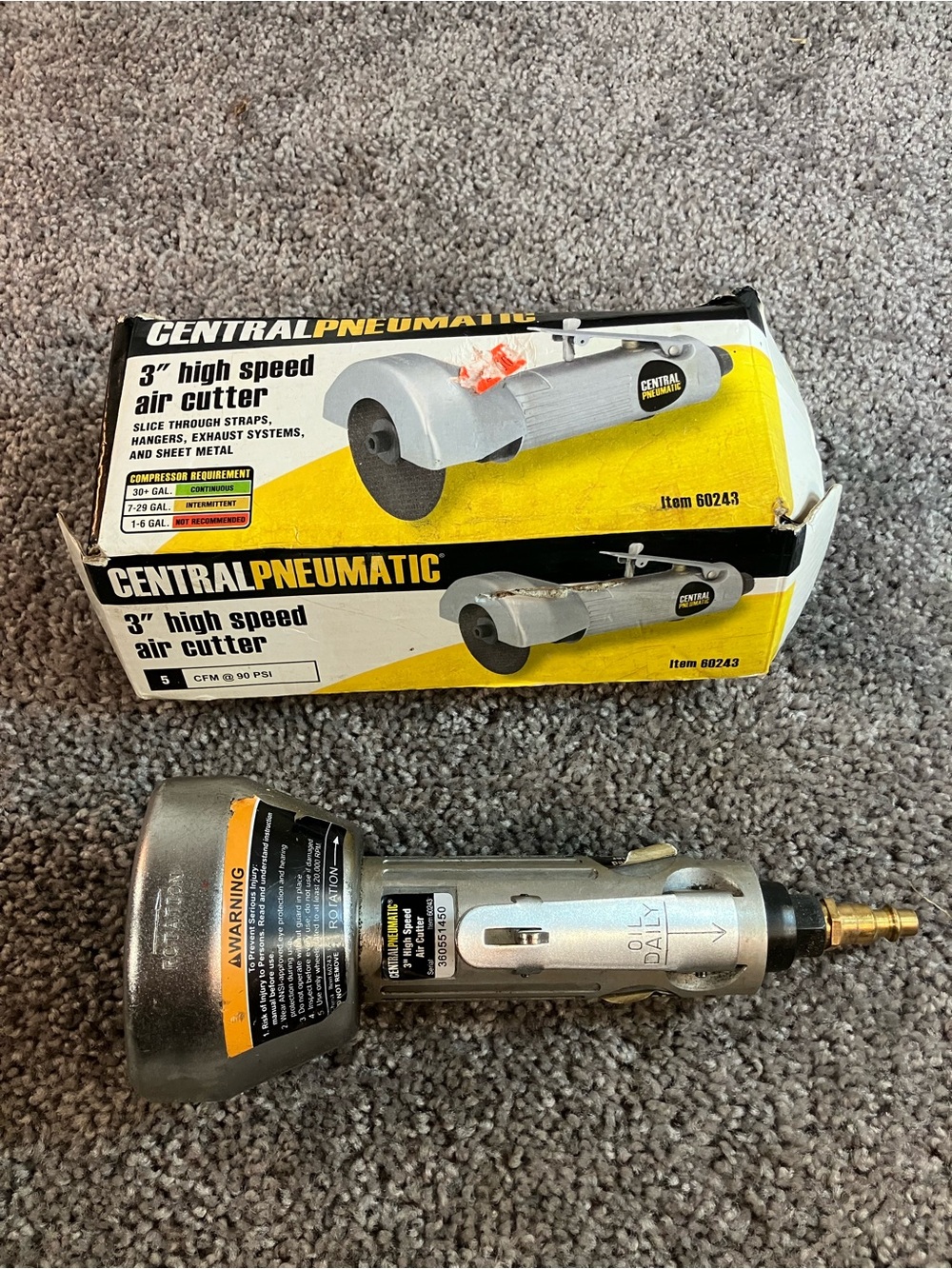 Central Pneumatic 3” High Speed Air Cut-Off Tool
